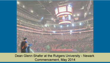 Dean Glenn Shafer at the Rutgers University-Newark Commencement, May 2014
